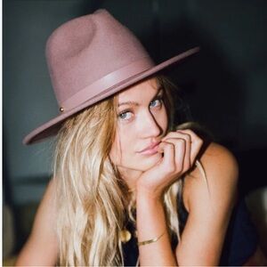 Lack of Color mauve tan fleur hat size S